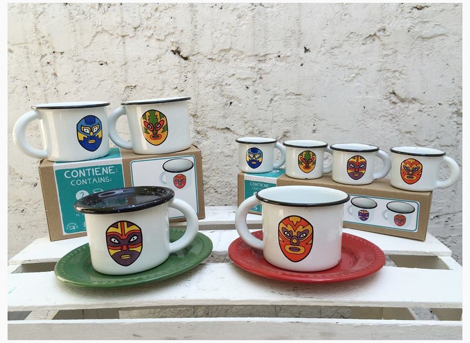 Unique? Colourful Mexican espresso cups