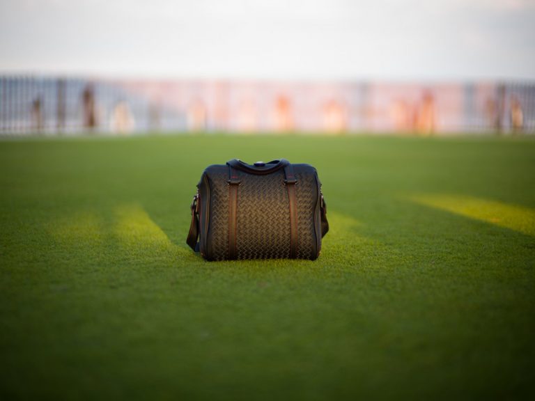 woven camera bag