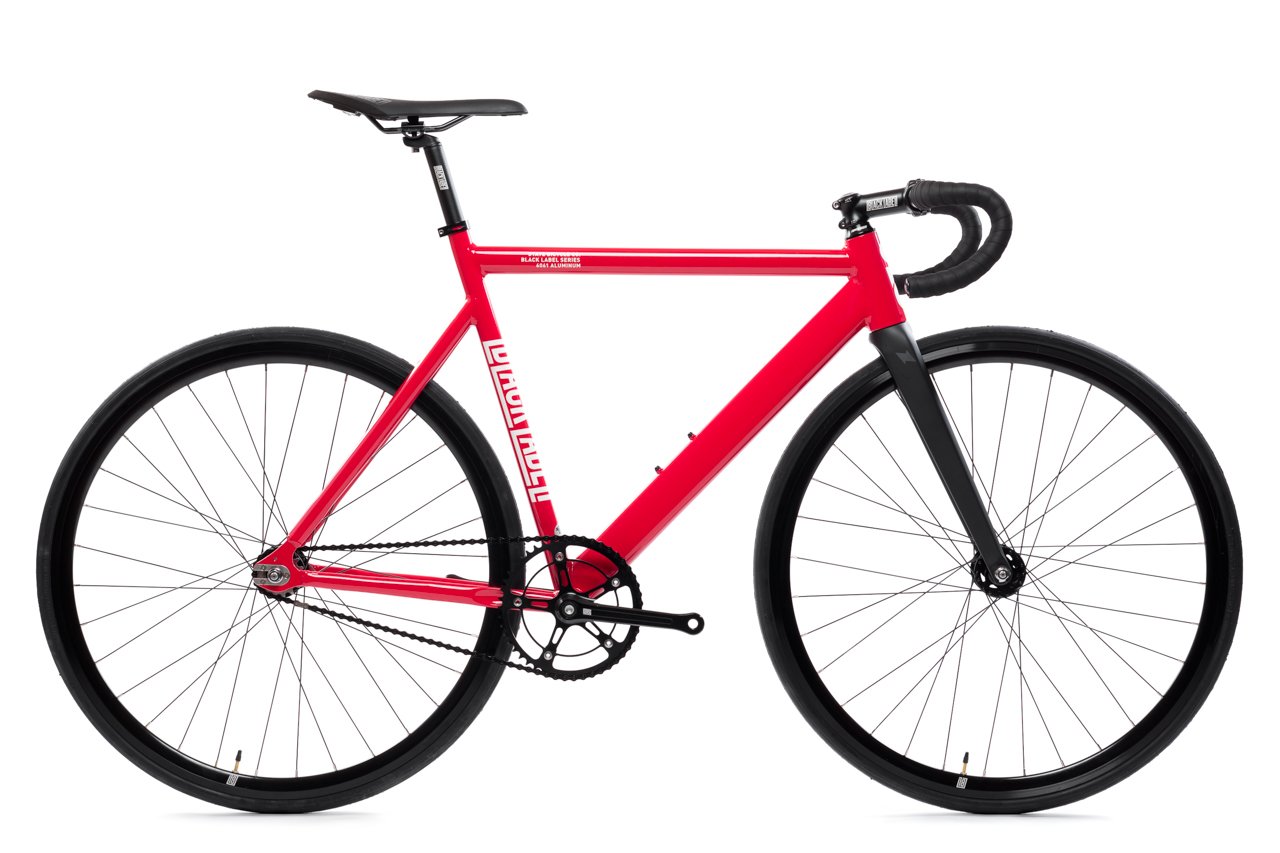 red and black bicycle