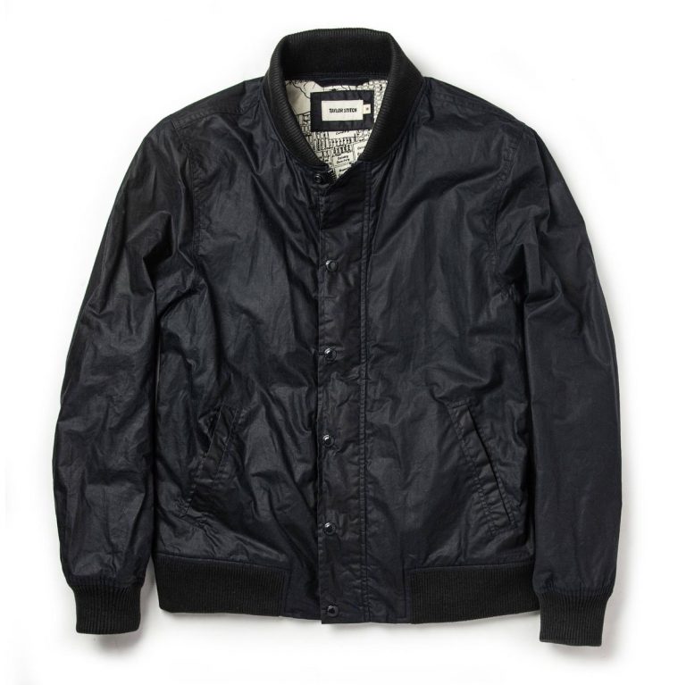 Taylor Stitch Bomber Jacket in Waxed Navy | The Coolector