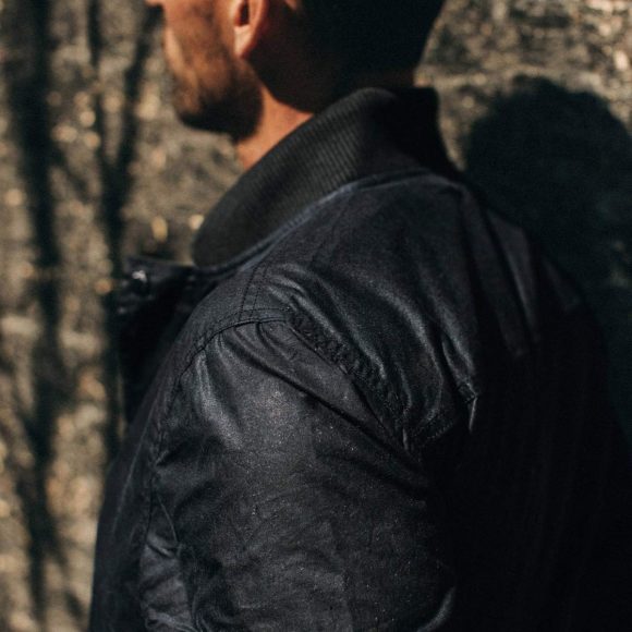 Taylor Stitch Bomber Jacket in Waxed Navy | The Coolector