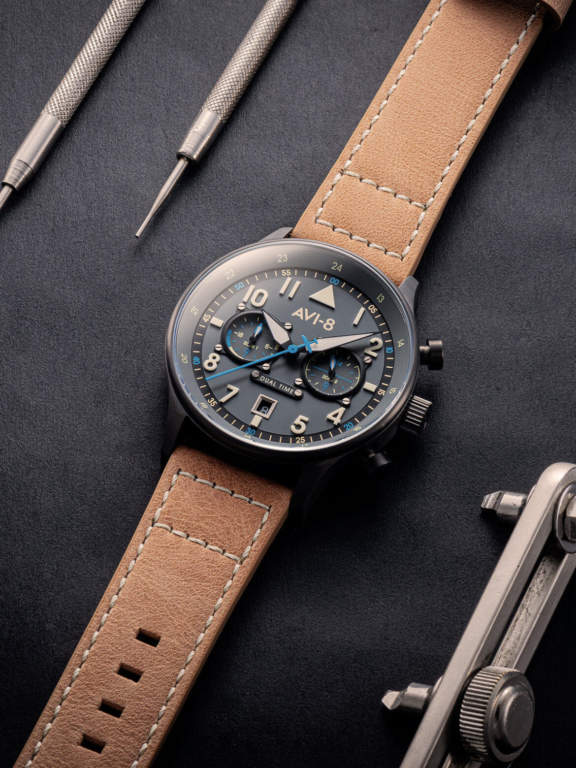 AVI-8 Carey Dual Time Watches | The Coolector